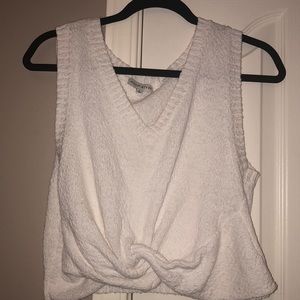 Moon River white crop tank